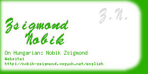 zsigmond nobik business card